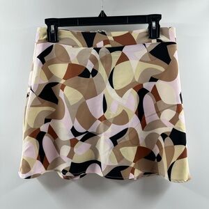 Forever 21 Geometric Abstract Satin Mini Skirt – Size Medium, A-Line